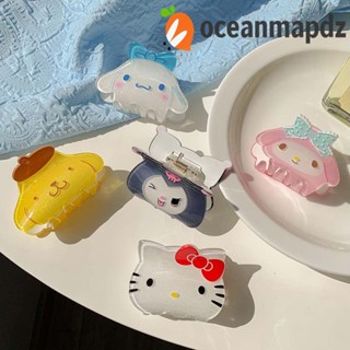 Oceanmapdz กิ๊บติดผม อะคริลิค รูปอุ้งเท้าฉลาม หูใหญ่ ลายการ์ตูนแมวน่ารัก สําหรับผู้หญิง