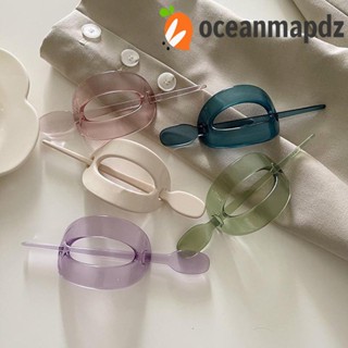 Oceanmapdz ผู้หญิง ที่ติดผม ที่สง่างาม ที่คาดผม เจ้าสาว ตะเกียบ โปร่งใส กลวง อารมณ์ ส้อมผม