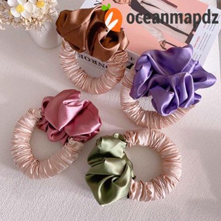 Oceanmapdz ที่คาดผมลอนผม ริบบิ้นผ้าไหม สะดวกสบาย DIY สําหรับจัดแต่งทรงผม