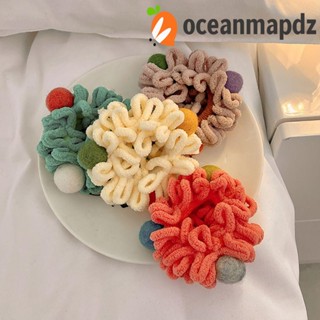 Oceanmapdz ผ้าขนหนู ไม้ถูพื้น สครันชี่ สร้างสรรค์ ย้อนยุค ที่คาดผม ที่เรียบง่าย เครื่องประดับผม ตุ๊กตาบอล ยางรัดผม ที่คาดผม สไตล์เกาหลี