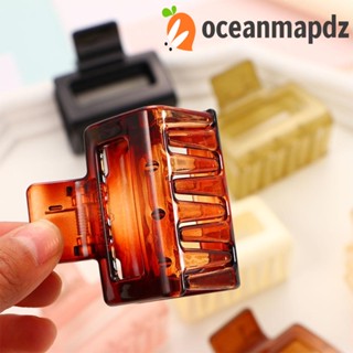 Oceanmapdz กิ๊บติดผม เรซิน ทรงสี่เหลี่ยม หรูหรา สําหรับผู้หญิง