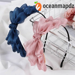 Oceanmapdz ที่คาดผม ลูกไม้ ดอกไม้ โบว์ใหญ่ เครื่องประดับผม