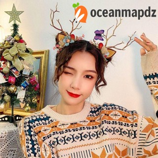 Oceanmapdz ที่คาดผมกวางคริสต์มาส กวาง ผีเสื้อ ของขวัญวันเกิด สาวหวาน กวาง แตร ตกแต่งการถ่ายภาพ คอสเพลย์ สไตล์เกาหลี ที่คาดผม