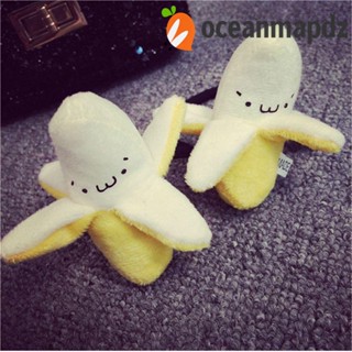 Oceanmapdz ยางรัดผม รูปกล้วยน่ารัก ยืดหยุ่น สําหรับเด็กผู้หญิง