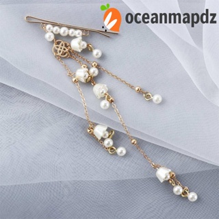 Oceanmapdz กิ๊บติดผม ด้านข้าง ดอกไม้ สไตล์จีน วินเทจ สําหรับผู้หญิง