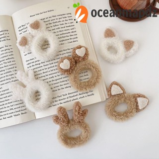 Oceanmapdz หูแมว Scrunchies น่ารัก นุ่ม ของขวัญ เครื่องประดับผม ยางรัดผม สําหรับเด็กผู้หญิง ผู้หญิง ยางรัดผม