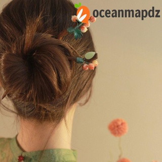 Oceanmapdz กิ๊บติดผมไม้ หรูหรา คลาสสิก วินเทจ สําหรับผู้หญิง ฮั่นฝู ดิสก์ผม กี่เพ้า สําหรับผู้หญิง สไตล์จีน ส้อมผม