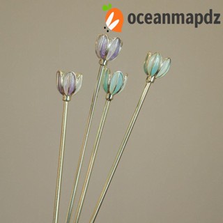 Oceanmapdz กิ๊บดอกทิวลิป กี่เพ้า สร้างสรรค์ องค์ประกอบดอกไม้ ความสง่างาม อารมณ์น่ารัก ฮั่นฝู เครื่องประดับผม