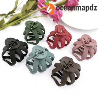 Oceanmapdz กิ๊บติดผม สไตล์เกาหลี 6 สี ขนาดใหญ่ สําหรับอาบน้ํา