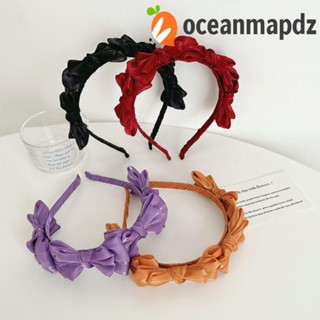 Oceanmapdz ผู้หญิง ที่คาดผม หวาน สวยหรู เครื่องประดับผม ที่คาดผม ตาข่าย ผ้าไหม ที่คาดผม