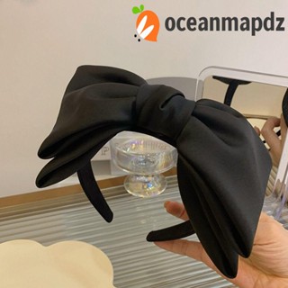 Oceanmapdz ที่คาดผม โบ ผ้าคาดผม น่ารัก ล้างหน้า ที่คาดผมฟองน้ํา วินเทจ ผ้าฝรั่งเศส กว้าง สีดํา โบว์ สไตล์เกาหลี ที่คาดผม