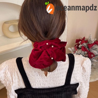 Oceanmapdz มุก ผม Scrunchies น่ารัก หวาน วินเทจ ของขวัญ เครื่องประดับผม ยางรัดผม สําหรับเด็กผู้หญิง ยางรัดผม ผู้หญิง แหวนผม