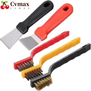 Cvmax ชุดแปรงลวด ไนล่อน ทองเหลือง สีแดง กําจัดสนิม ทนทาน 5 ชิ้น