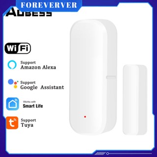 Tuya สมาร์ท Wifi ระบบความปลอดภัยประตู Alarm Magnetic Sensor เซ็นเซอร์ไร้สาย Sensor เซ็นเซอร์หน้าต่าง fore