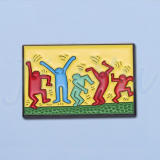 เข็มกลัด รูปศิลปิน Keith Haring เครื่องประดับ สําหรับเพื่อน