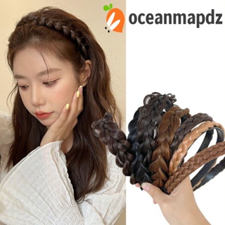 Oceanmapdz บิด ถักเปีย ที่คาดผม ปุยสังเคราะห์ ขอบผู้หญิง เครื่องประดับผม ต่อผม แต่งตัว ทุกวัน ลําลอง อินเทรนด์ ที่คาดผม ฟัน กันลื่น วิกผม