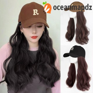 Oceanmapdz วิกผมเบสบอลสังเคราะห์ ระบายอากาศ สีน้ําตาล เครื่องประดับผม กลางแจ้ง สําหรับผู้หญิง