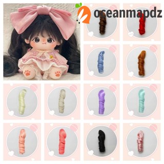 Oceanmapdz วิกผมหางม้าผมยาว ทนความร้อน สีชมพูหวาน อุปกรณ์เสริม สําหรับตุ๊กตา BJD SD DIY