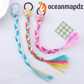 Oceanmapdz สาวถักหางม้า, ดาว เลื่อม ที่มีสีสัน ถักเปีย ที่คาดผม, เครื่องประดับผม ที่คาดผมน่ารัก ยางรัดผม วิกผมสังเคราะห์ ปาร์ตี้