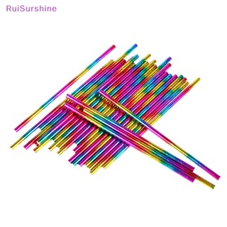 Ruisurshine หลอดกระดาษ แบบหลอดคู่ กันฝน หลากสี สําหรับปาร์ตี้วันเกิด 25 ชิ้น
