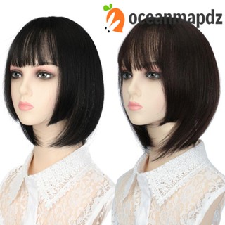 Oceanmapdz แอร์หน้าม้าธรรมชาติ 3D สีน้ําตาล แบบเปลี่ยน สําหรับผู้หญิง