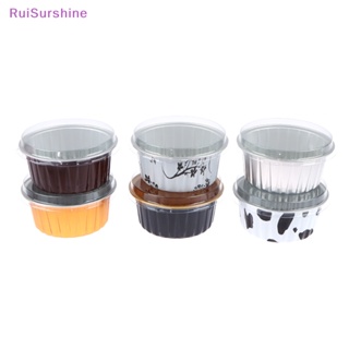 Ruisurshine ใหม่ ถ้วยฟอยล์อลูมิเนียม ทรงกลม สําหรับใส่พุดดิ้ง ขนมหวาน มัฟฟิน ทาร์ต คัพเค้ก เบเกอรี่ 10 ชิ้น