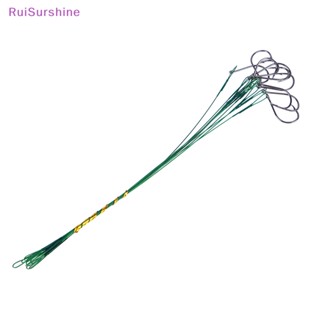 Ruisurshine ใหม่ สายเบ็ดตกปลา ลวดเหล็ก พร้อมลูกหมุน และตะขอ ป้องกันการกัด 22 ซม. 10 ชิ้น ต่อแพ็ค