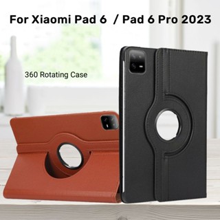 เคสแท็บเล็ต หนัง PU แม่เหล็ก หมุนได้ 360 องศา พับได้ สําหรับ Xiaomi Mi Pad 6 5 Xiaomi Mi Pad 6 Pro 2023 11 นิ้ว