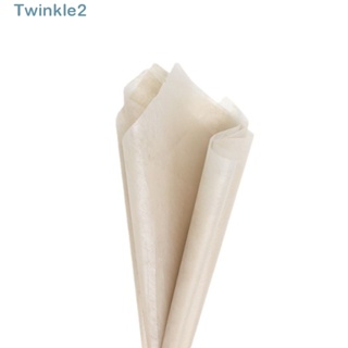 Twinkle กระดาษห่อดอกไม้ ผ้าฝ้าย สีกากี 45x55 ซม. 17.7x21.6 นิ้ว 40 แผ่น