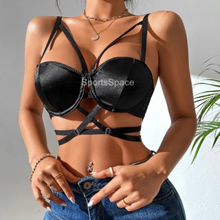 [Sportsspace]-SEXY Lace STRAP Street Style TOP CROSS Bra