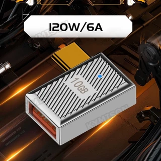Type C ถึง USB 3.1 10Gbps OTG อะแดปเตอร์ USB C ชาย USB A ตัวแปลงข้อมูลหญิง 120W Fast Charging สําหรับ MacBook Pro Samsung Xiaomi