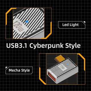 Type C ถึง USB 3.1 10Gbps OTG อะแดปเตอร์ USB C ชาย USB A ตัวแปลงข้อมูลหญิง 120W Fast Charging สําหรับ MacBook Pro Samsung Xiaomi