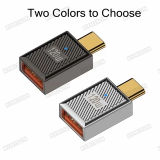 Type C ถึง USB 3.1 10Gbps OTG อะแดปเตอร์ USB C ชาย USB A ตัวแปลงข้อมูลหญิง 120W Fast Charging สําหรับ MacBook Pro Samsung Xiaomi
