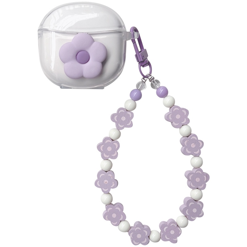 คุณภาพดี ดอกไม้สีม่วงสําหรับ Edifier W220T W320TN X2S 300NB GM3 X3 ฝาครอบซิลิโคนโปร่งใสหูฟังกรณี