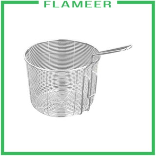 [Flameer] ตะแกรงกรองพาสต้า เส้นก๋วยเตี๋ยว สเตนเลส พร้อมที่จับ สําหรับทอด ทําอาหาร ตั้งแคมป์
