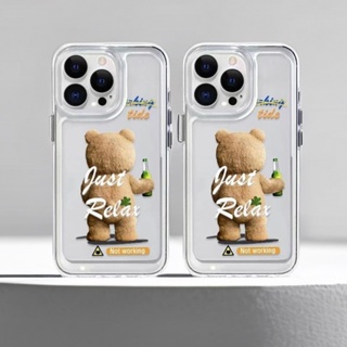 เคสโทรศัพท์มือถือ TPU นิ่ม แบบใส พิมพ์ลายหมี สําหรับ Infinix Note 30 4G X6833B Note 30 5G X6711 Note 30 Pro 4G X678B Note 30 Vip X6710