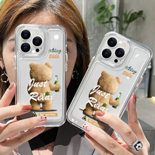 เคสโทรศัพท์มือถือแบบนิ่ม ใส ลายหมีอวกาศ Itel S23 4G S665L A60S A60 P40 S665L