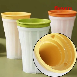 Flowers ถ้วยบีบสมูทตี้ แบบบีบคู่ DIY เหมาะกับฤดูร้อน