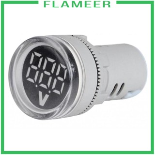 [Flameer] โวลต์มิเตอร์ดิจิทัล LED ทรงกลม ขนาดเล็ก 12-500V สําหรับวัดแรงดันไฟฟ้า