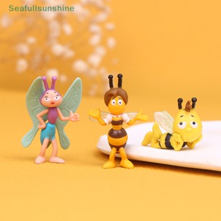 Seaf&gt; โมเดลฟิกเกอร์ การ์ตูนผึ้ง Maya The Bee ของเล่น ของสะสม สําหรับตกแต่งเค้ก