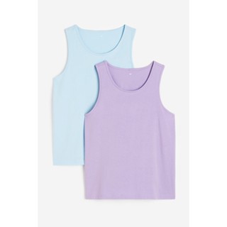 H&amp;M เสื้อกล้ามทรงปกติตัวแพ็ค 2 ตัว Man 2-pack Regular Fit vest tops 0649098_1