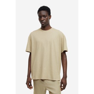 H&amp;M  Man Relaxed-Fit Linen-blend T-shirt 1156438_1