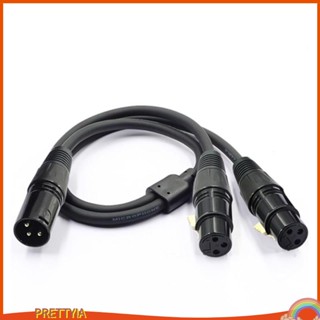 [PrettyiaTH] ใหม่ ตัวเชื่อมต่อ 3 Pin XLR ตัวเมีย สําหรับสายเคเบิลอะแดปเตอร์แยก 2 ตัวเมีย