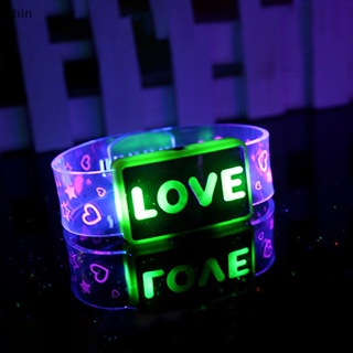 [Dhin] สร้อยข้อมือ Led เรืองแสงในที่มืด LOVE กระพริบ สายรัดข้อมือเรืองแสงในที่มืด คลื่นคริสต์มาส ปีใหม่ ของเล่นปาร์ตี้ COD