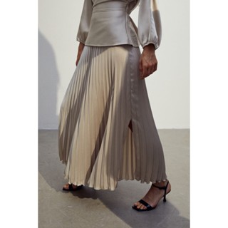 H&amp;M  Woman Pleated satin skirt 1186912_1