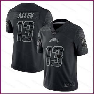 Yp2 เสื้อยืดลําลอง แขนสั้น คอกลม พิมพ์ลาย NFL Los Angeles Game Jersey Keenan Allen RFLCTV สีดํา พลัสไซซ์ PY2