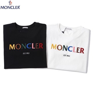 เสื้อยืดแขนสั้น พิมพ์ลาย Moncler สวมใส่สบาย แฟชั่นสําหรับผู้หญิง