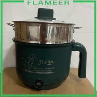 [Flameer] หม้อทําอาหารไฟฟ้า สเตนเลส 1.8 ลิตร 2 เกียร์ อเนกประสงค์ ไม่เหนียวติด สําหรับก๋วยเตี๋ยว ราเมน โจ๊ก ไข่