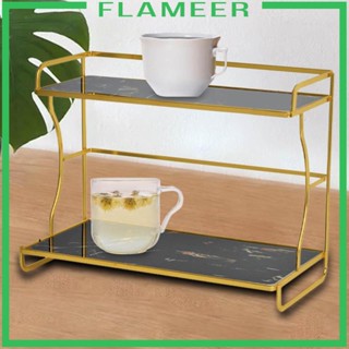 [Flameer] ถาดวางแก้วกาแฟ 2 ชั้น ทําความสะอาดง่าย สําหรับเสิร์ฟชา ปาร์ตี้