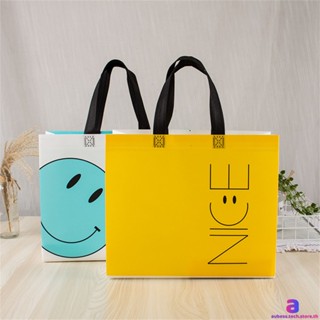 Smile face-to-face bag กระเป๋าถือ กระเป๋าถือสิ่งแวดล้อม กระเป๋าเดินทางแบบพับได้ AUBESSTECHSTORE